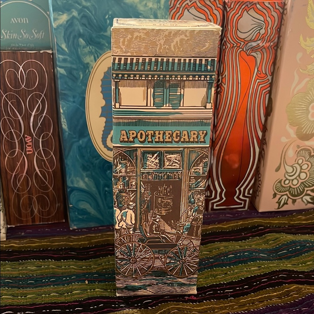 Fragrance for Men - Teal and Gold Avon Vintage
